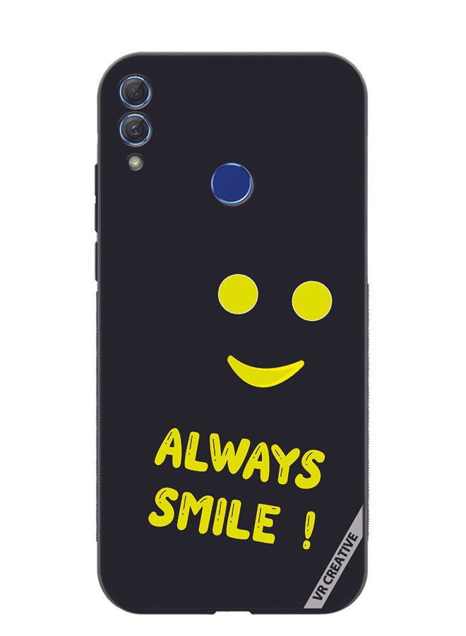 VR CREATIVE Protective Case Cover For Honor 10 Lite Always Smile Design Multicolour