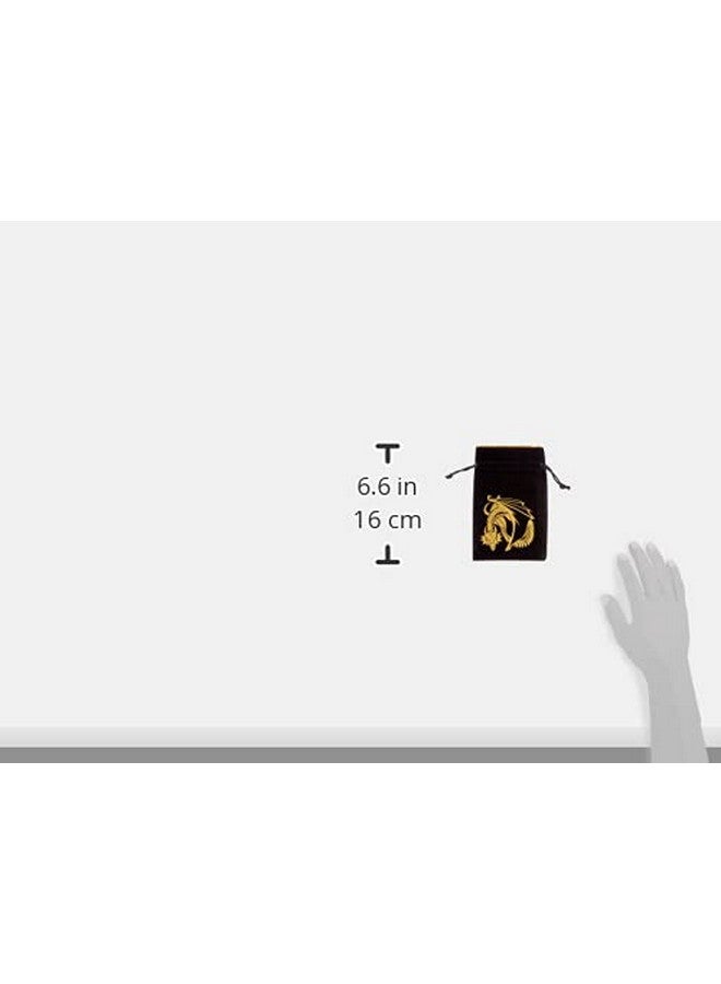 Q WORKSHOP Q-Workshop Dragon Black & Golden Velour Dice Bag - Image 3