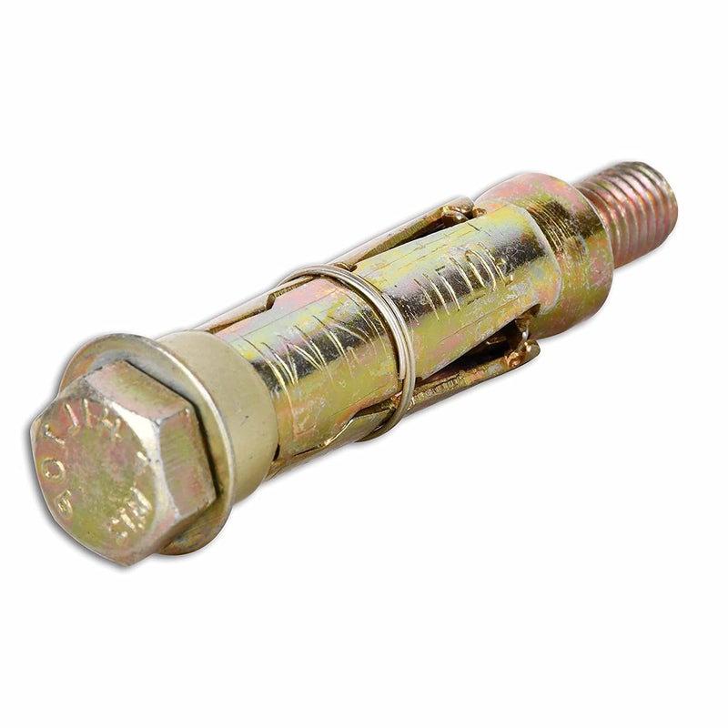 Venom Iron Metal Wall Anchor Brass Fasteners Golden Bullet Anchor Bolt Screw (8MM, Pack of 10) (Model: LOT) - Image 4