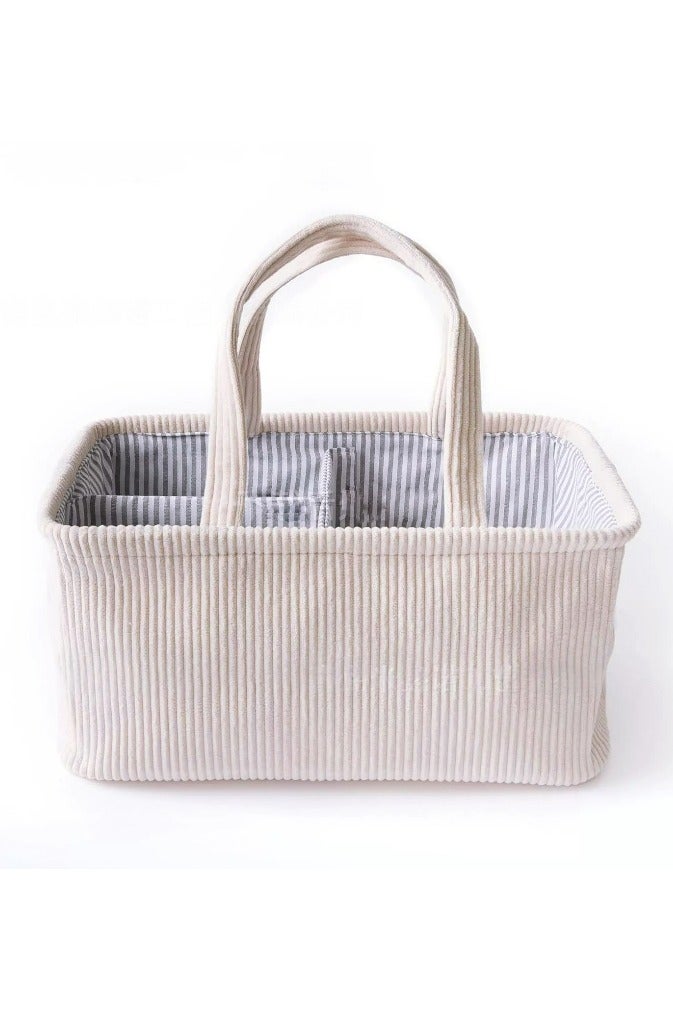 Diaper Caddy, Diaper Organizer or Storage, Portable Nursery Storage and Car Organizer, A Baby Gift Registry, Baby Shower Essentials & Caddy Organizer (Beige) - Image 2