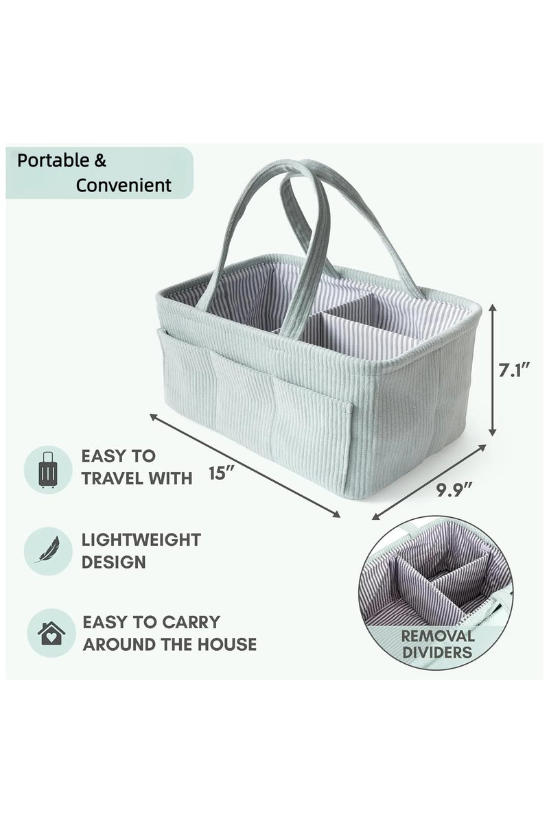 Diaper Caddy, Diaper Organizer or Storage, Portable Nursery Storage and Car Organizer, A Baby Gift Registry, Baby Shower Essentials & Caddy Organizer (Beige) - Image 5