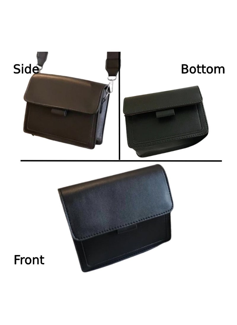 Soko Mesh Black Thick Strap Crossbody Bag: Leather Handbag for Women with Cross Body, Shoulder & Crossover Functionality - Stylish Ladies Purse with Zip Closure & Adjustable Strap  - Image 2