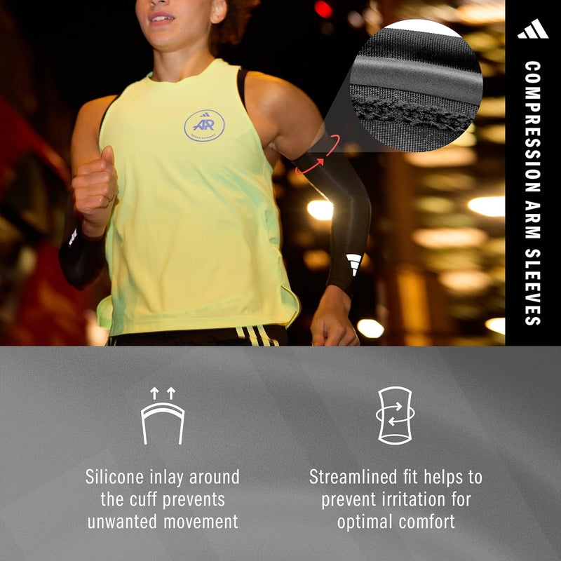 adidas Aeroready Comp Arm Sleeves - Black - S/M - Image 5