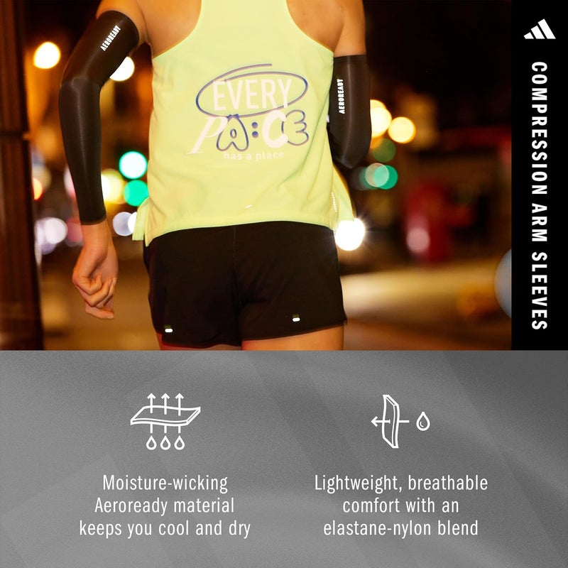 adidas Aeroready Comp Arm Sleeves - Black - S/M - Image 3