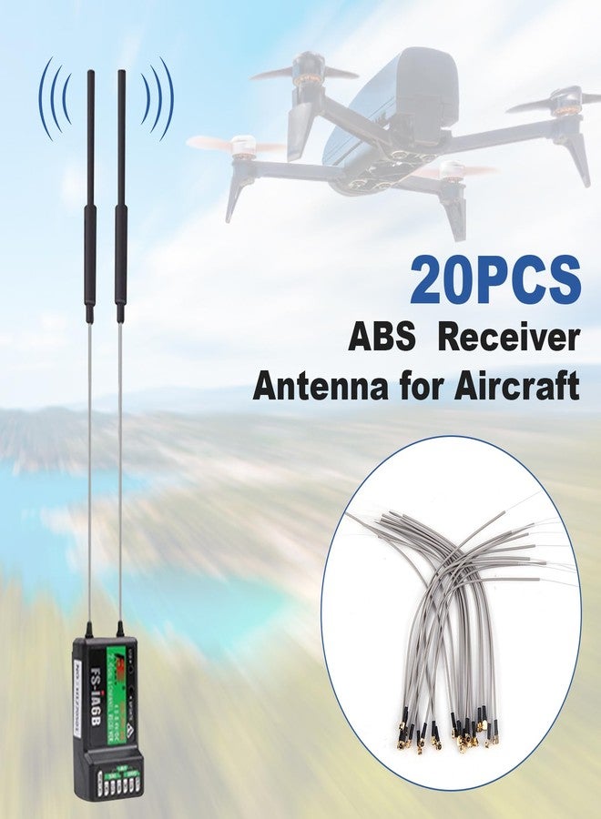 Plplaaoo 20PCS 2.4G Receiver Antenna for FrSky, IPEX Interface 2.4GHz Receiver Antenna 15cm Replacement for RC Aircraft & Drones,IPEX Port Compatible with Futaba & Spektrum - Image 4