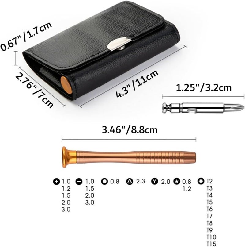 Zaptec Zaptec 25 in 1 Precision Small Magnetic Screwdriver Set Multi Pocket Repair Tool Kit for Mobile Laptop Electronics iPad Mackbook Watch - Image 2