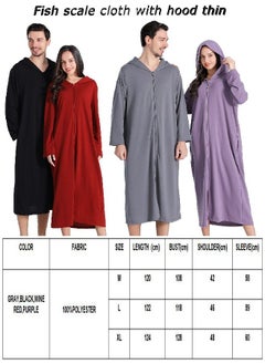 Arabest Long zip-up bathrobe with hood, perfect for vacations by the sea, and beach vacations(Men)  - Image 4