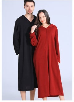Arabest Long zip-up bathrobe with hood, perfect for vacations by the sea, and beach vacations(Men)  - Image 3