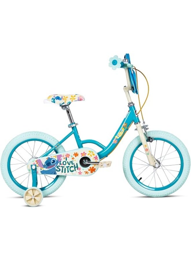 Spartan | 16" Disney Stitch Kids Bicycle - Ergonomic Steel Frame, Child-Safe Caliper Brakes, Reinforced Removable Training Wheels, Quick-Release Seatpost, Full Chain Guard, 16" Air Tyres, Stitch Design | SP-3320-16 - Image 3