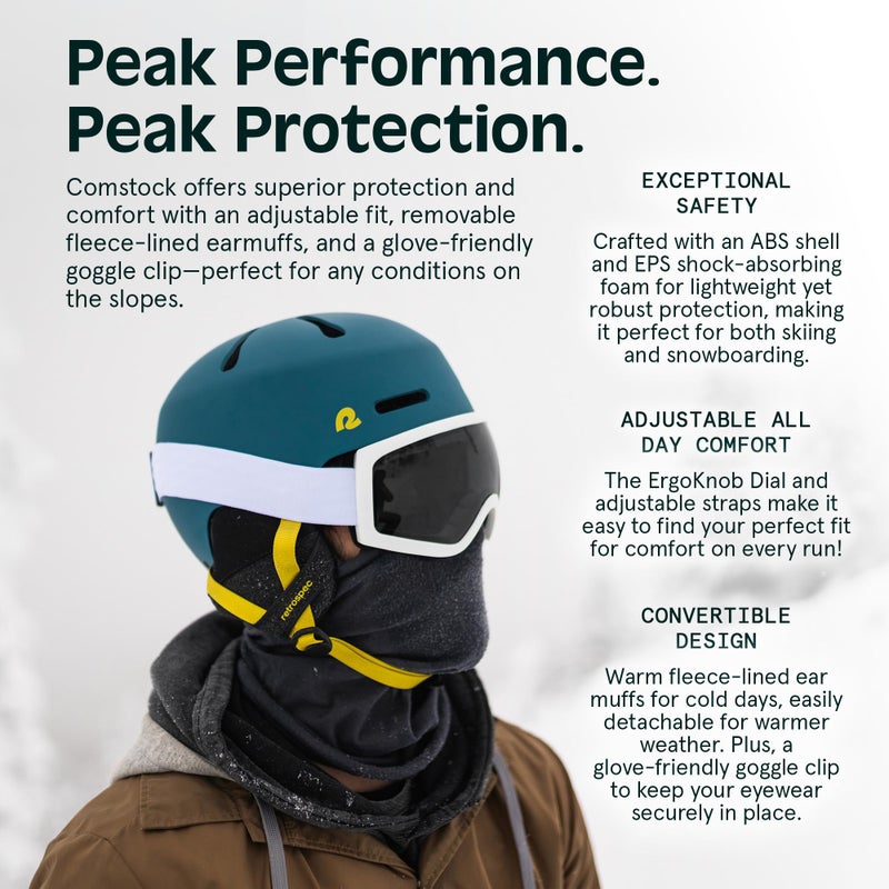 Retrospec Comstock Ski Helmet - Snowboard Helmet for Adults & Youth - Adjustable Fit Snow Helmet with Protective Shell and Breathable Vents for Men, Women, Boys & Girls - Image 3