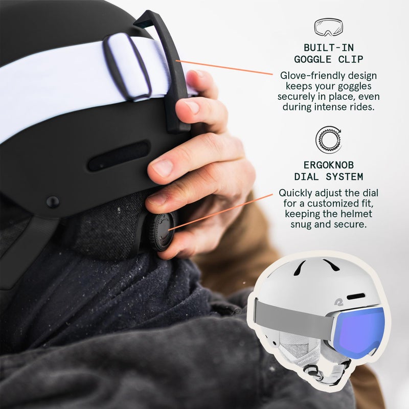 Retrospec Comstock Ski Helmet - Snowboard Helmet for Adults & Youth - Adjustable Fit Snow Helmet with Protective Shell and Breathable Vents for Men, Women, Boys & Girls - Image 4