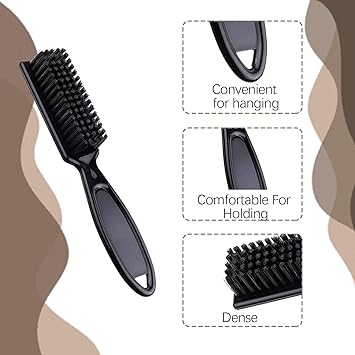 Bansusu Fade Brush Clipper Cleaning brush Hair Clipper Cleaning Hair Brush Bristle Hair Brush Beech comb with Beech Handle Used for Men with Thin or Thick Hair Styling Beard Brush - Image 3