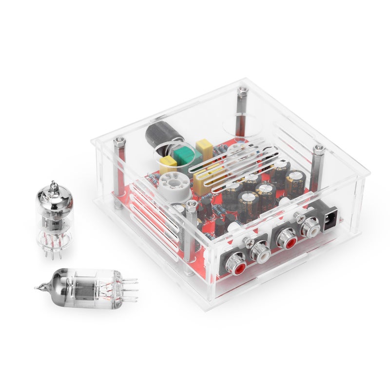 6J1 Tube Amplifier Preamp Board Dual Channel Class A Volume Control Tone Preamplifier Boards with Cryst Finish Board - Image 3