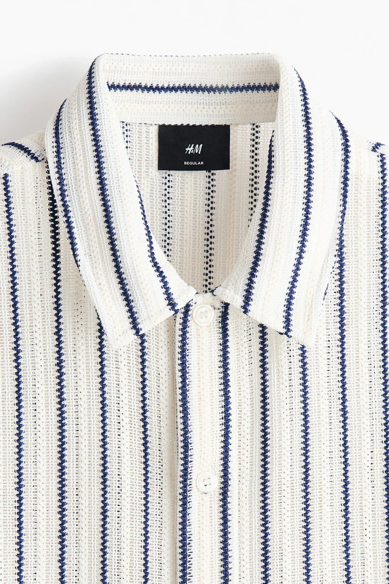 H&M  Regular Fit Textured-knit shirt for Men | Best Price UAE