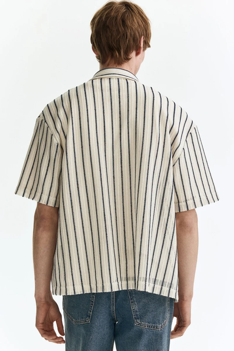 H&M  Regular Fit Textured-knit shirt for Men | Best Price UAE