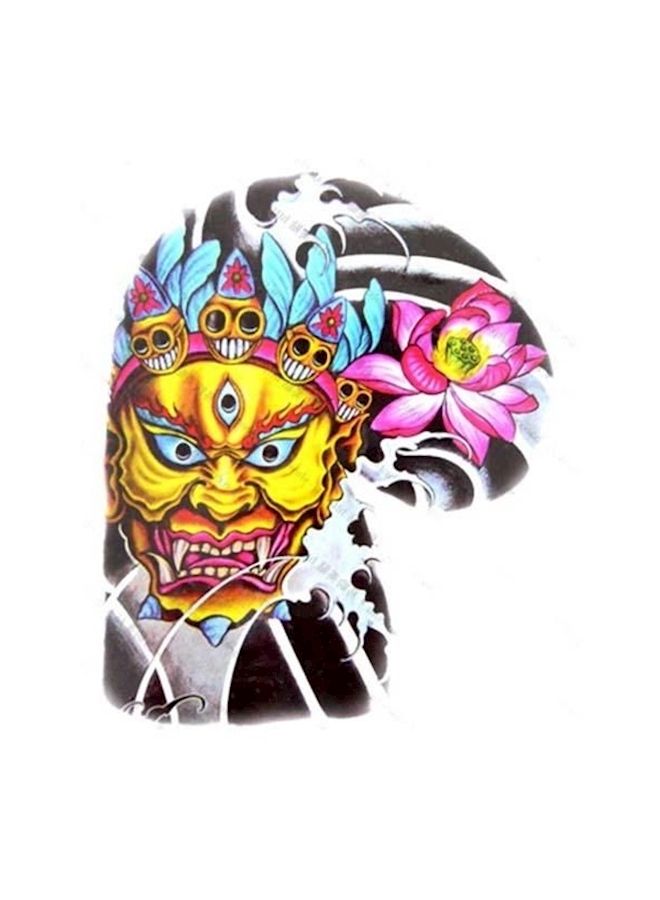 Lotus Tattoo Sticker Multicolour