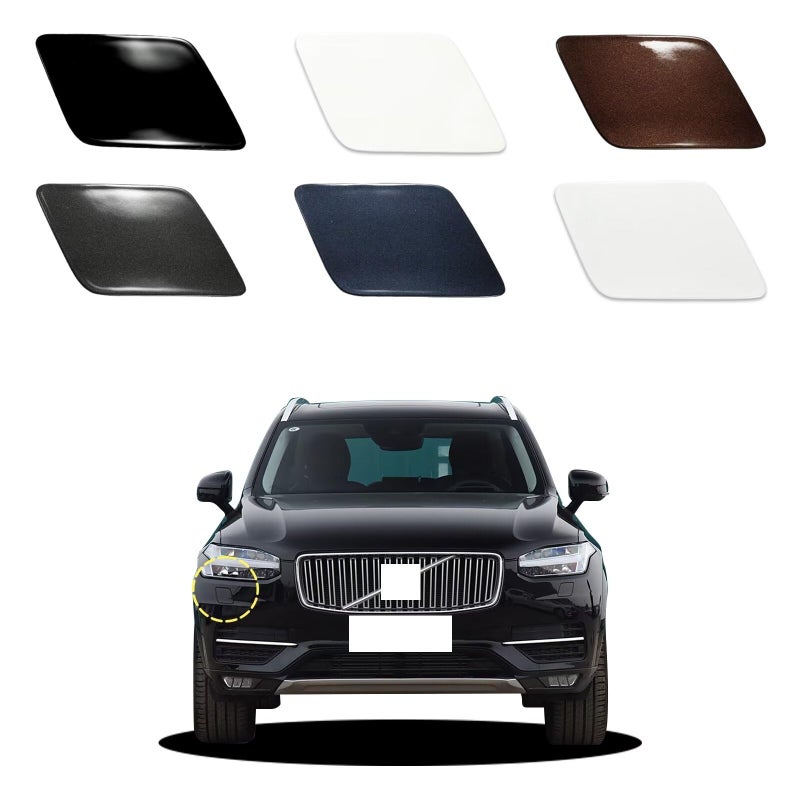 Goholy Car Front Bumper Headlight Washer Cover Compatible with Volvo XC90 20162022 Headlight Washer Nozzles Cover 39825447 39825430 Water Spray Cover Unpainted Right Passenger Side