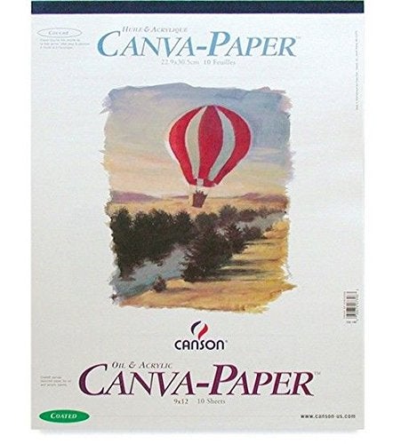 CANSON دفتر ورق كانسون للفنانين من سلسلة المؤسسة، جاهز للزيوت أو الألوان الأكريليكية، من الأعلى، 136 رطل، 9 × 12 بوصة، 10 ورقات، 9" × 12" - Image 5