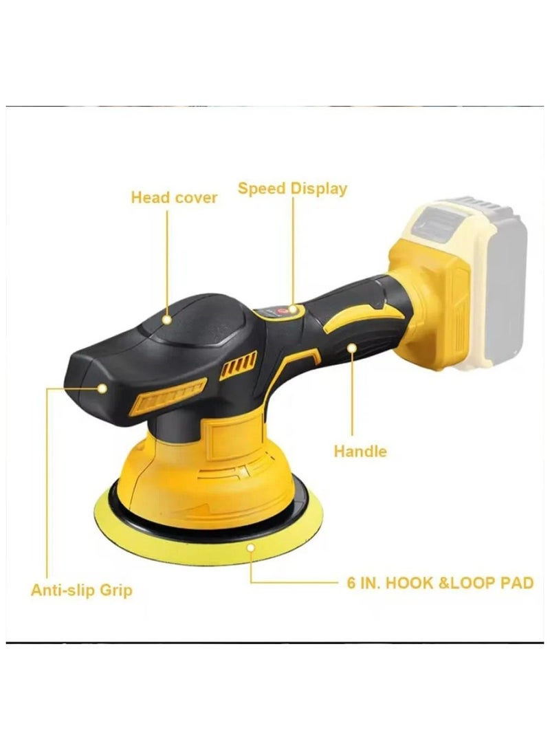 دينكس ملمع عازل - مجموعة تلميع الحفر ذات السرعة المتغيرة، آلة تلميع السيارة بمقبض قابل للإزالة، مناسبة لتلميع السيارات والأثاث والأرضيات والأحجار - Image 5