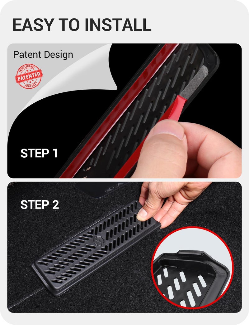 BASENOR Backseat Air Vent Cover for Tesla Model Y 2020-2024, 2 Pack Under Seat Floor Vent Grille Protector, Rear Air Flow Outlet Guard, Anti-Clogging Model Y Interior Accessories - Image 5