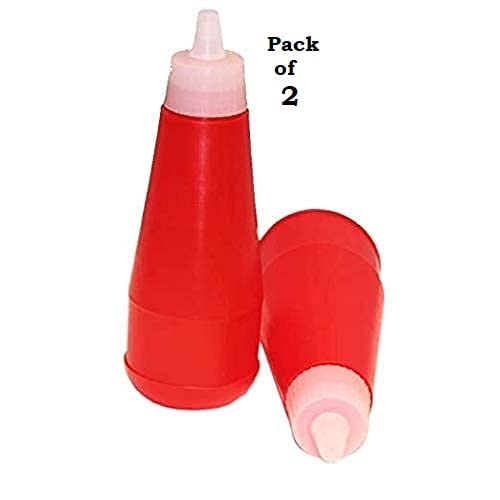 S Cart Reusable Squeezy Sauce Bottle Food Grade Ketchup Bottle Freezer Safe 400 ML Red color Pack of 2 - Image 4