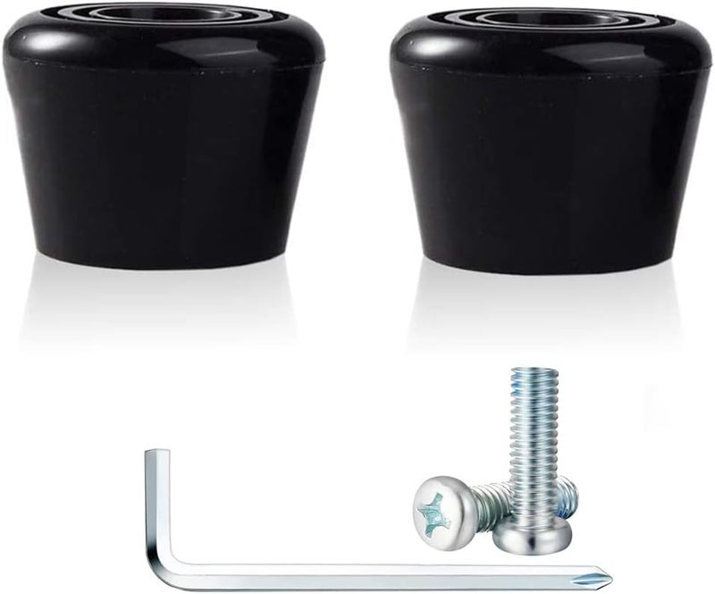 VNAKER PU Rubber Roller Skate Toe Stoppers 1 Pair with Screws - Image 2