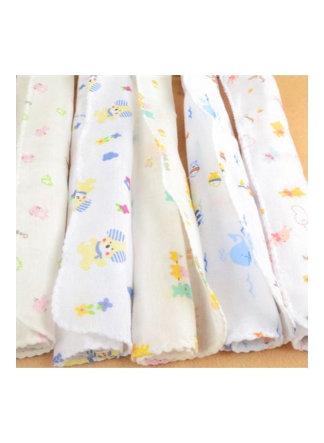 5-Piece Printed Washing Cloth Pink/Blue/White - Image 2