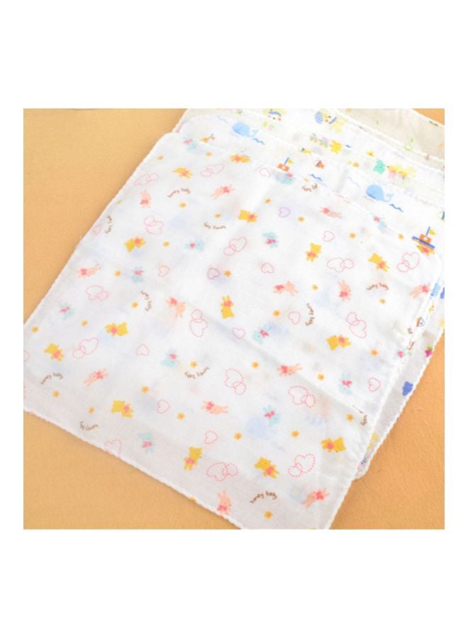 5-Piece Printed Washing Cloth Pink/Blue/White - Image 3