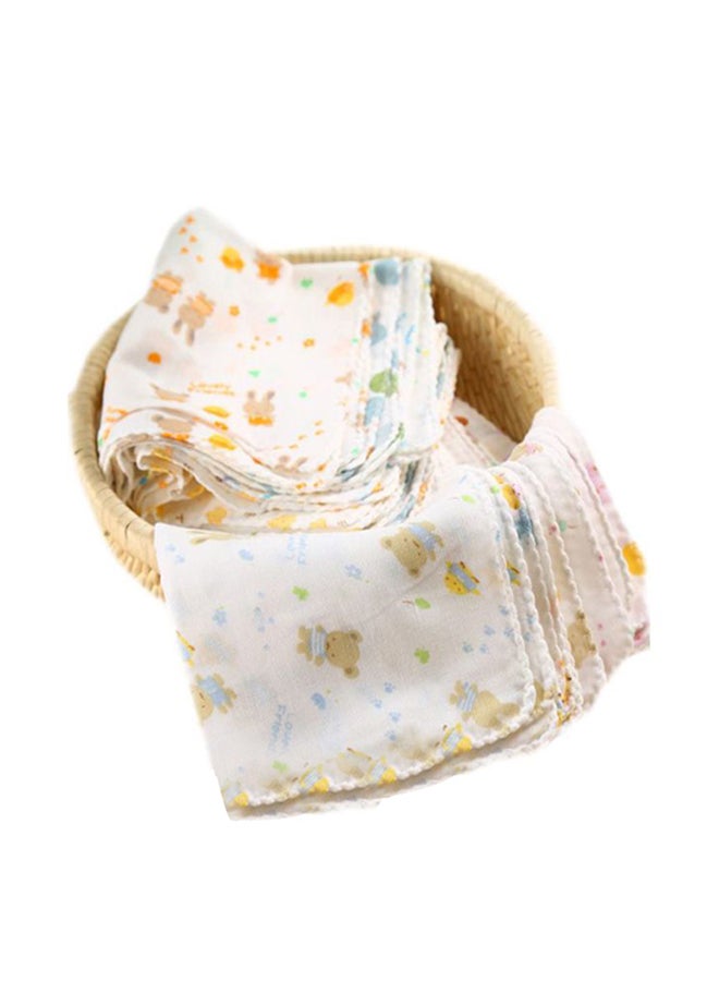 5-Piece Printed Washing Cloth Pink/Blue/White - Image 1