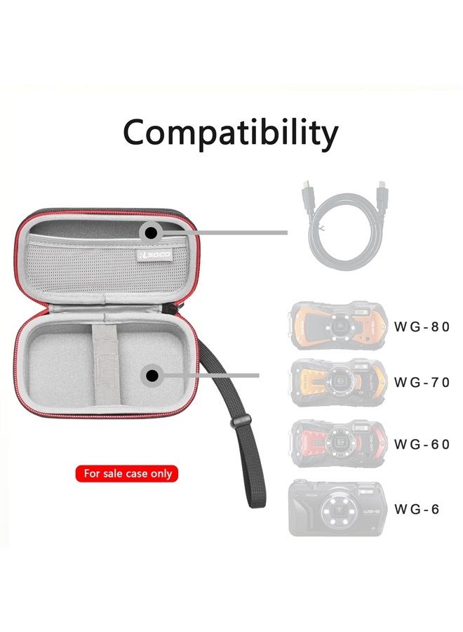 RLSOCO حافظة صلبة لكاميرا ريكو WG-80/WG-70/WG-30/WG-7/WG-6 الرقمية المقاومة للماء باللون البرتقالي. (حافظة فقط) - Image 4
