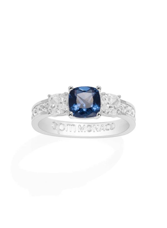 موناكو خاتم مربع أزرق مرصع بالماس - Image 1