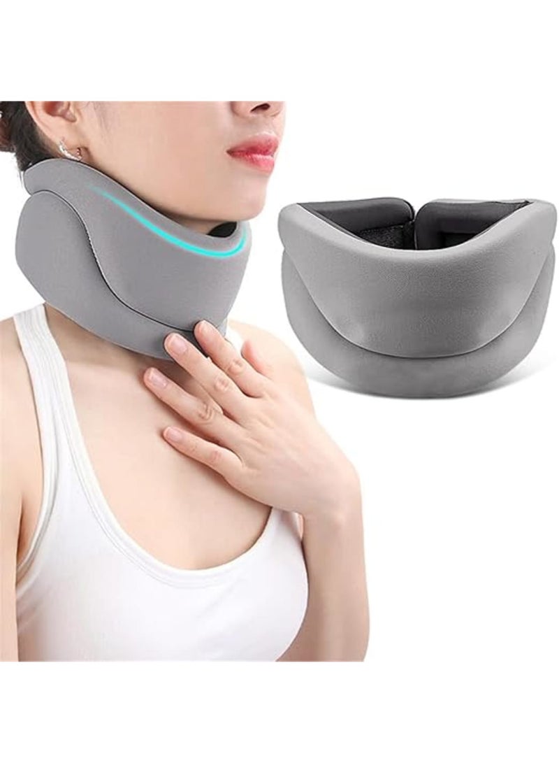 SOLARAE Neck Brace for Neck Pain and Support, Adjustable Soft Foam Cervical Collar for Sleeping, Women Men Neck Protectors Wraps Keep Vertebrae Stable and Aligned, Cervical Spine Pressure Relief (Grey, L) - Image 1