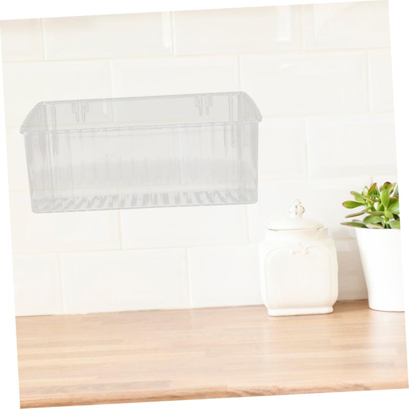 Transparent Wall Mounted Soap Holder Drainer Storage Rack For Bathroom Kitchen 23X13X11CM - Image 3