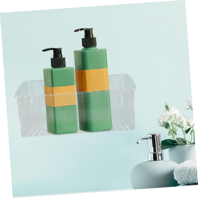 Transparent Wall Mounted Soap Holder Drainer Storage Rack For Bathroom Kitchen 23X13X11CM - Image 5