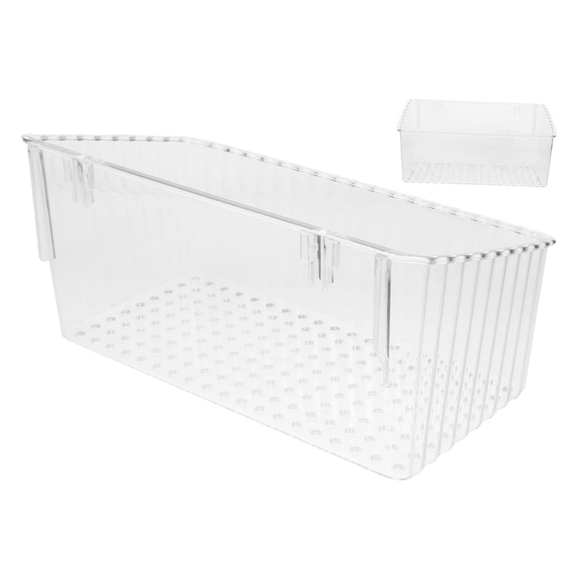 Transparent Wall Mounted Soap Holder Drainer Storage Rack For Bathroom Kitchen 23X13X11CM - Image 2