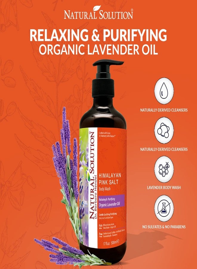 Natural Solution Moisturizing Shower Gel, Purifying & Nourishing with Organic Lavender Oil, for All Skin Types Himalayan Pink Salt Body Wash, 500 ml Each, Pack of 3 - Image 5