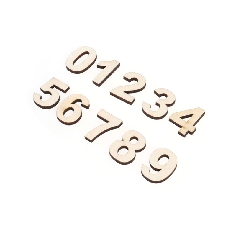 Double Sided Adhesive Wooden Number Signs 10 Pieces For Photography Decor - Image 2