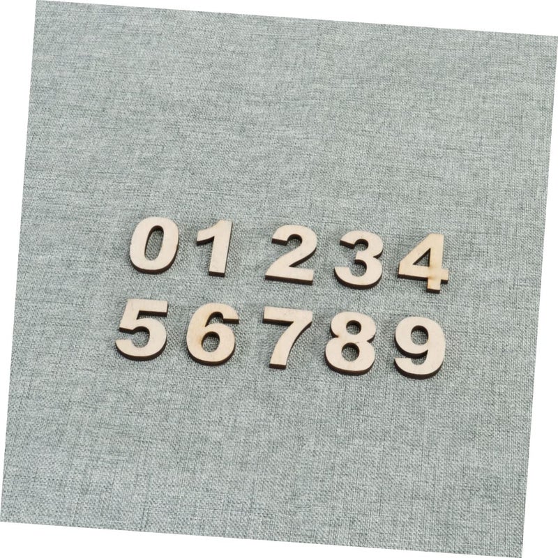 Double Sided Adhesive Wooden Number Signs 10 Pieces For Photography Decor - Image 3