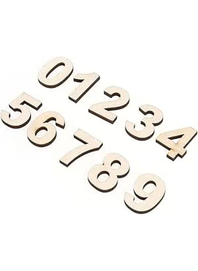 Double Sided Adhesive Wooden Number Signs 10 Pieces For Photography Decor - Image 1