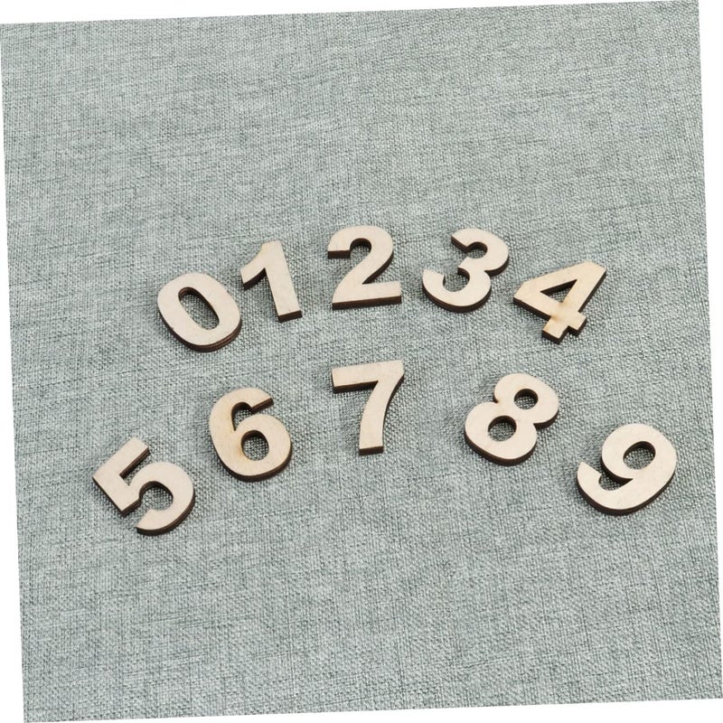 Double Sided Adhesive Wooden Number Signs 10 Pieces For Photography Decor - Image 4