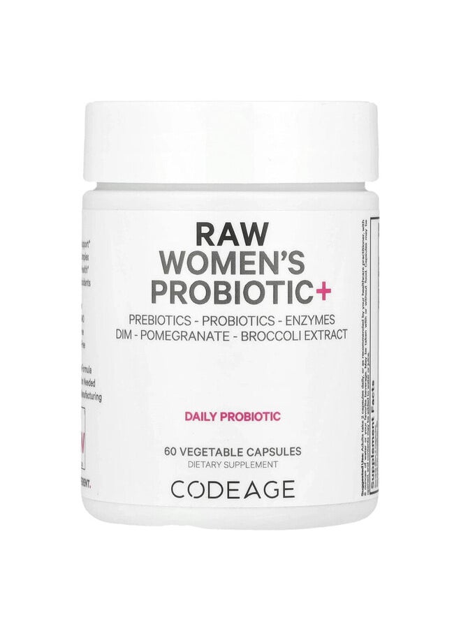 Codeage RAW Women's Probiotic+, 60 Vegetable Capsules  - Image 1