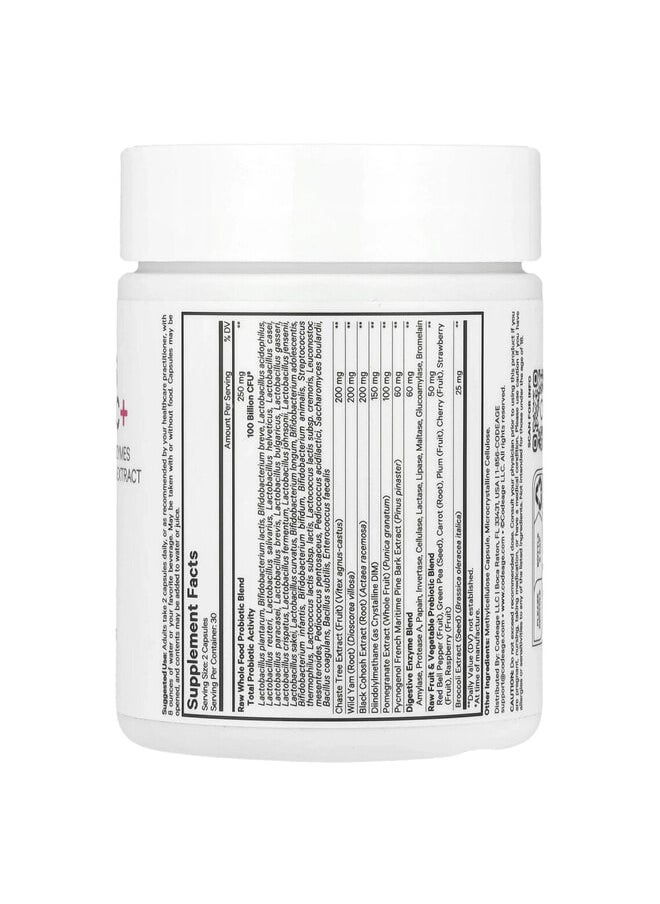 Codeage RAW Women's Probiotic+, 60 Vegetable Capsules  - Image 2