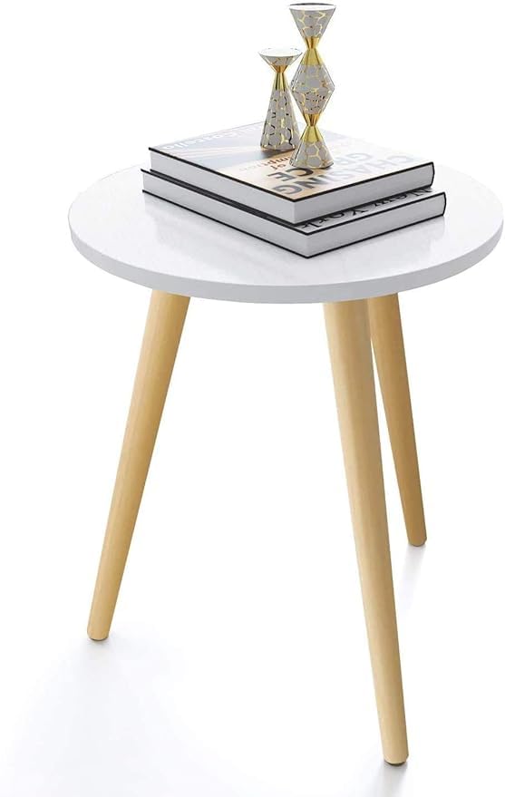 DDS Dream Decor Shoppee Indoor Plant Stand, Mid Century Wood Plant Stand Modern Plant Table, Tall Plant Holder for Flower Pots, Small Round Side Table, End Table (White) - Image 5
