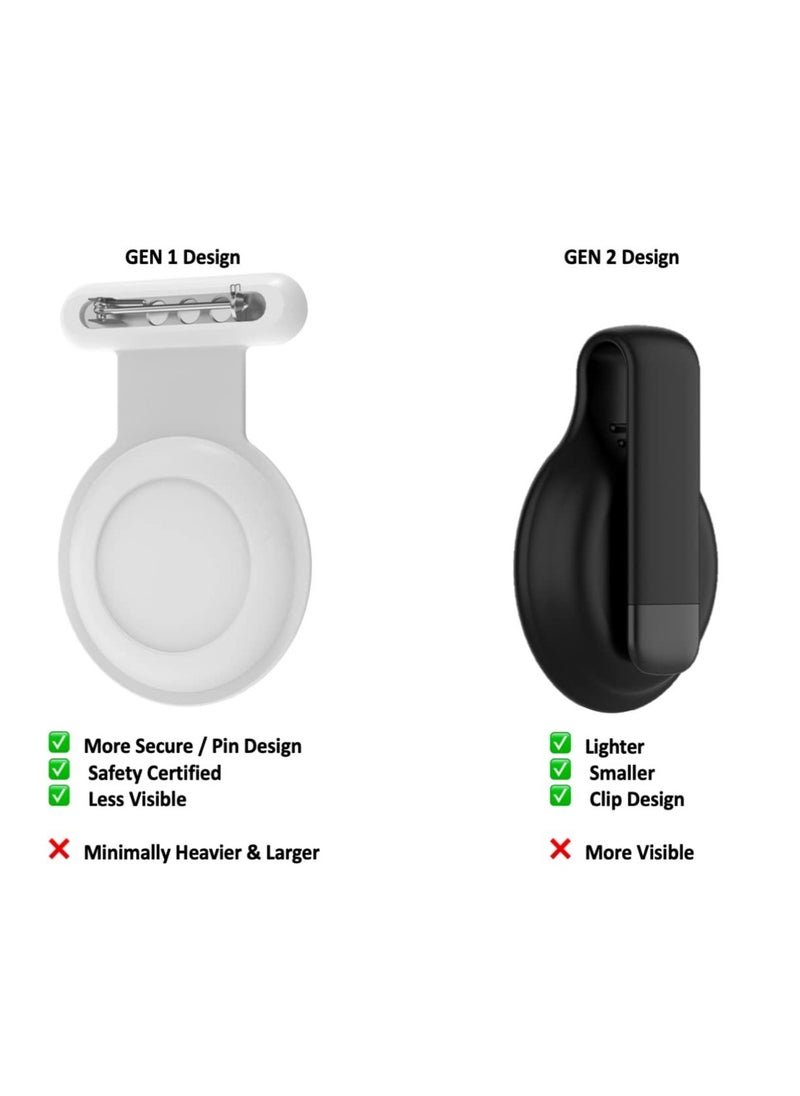 SYOSI - Holder Case for Apple Air Tag Airtag Hidden for Kids, Device for Kids, Hidden Airtag Holder for Kids, Safer Than Bracelet Wristband Necklace Keychain (Gen 2 White, 2-Pack) - Image 1