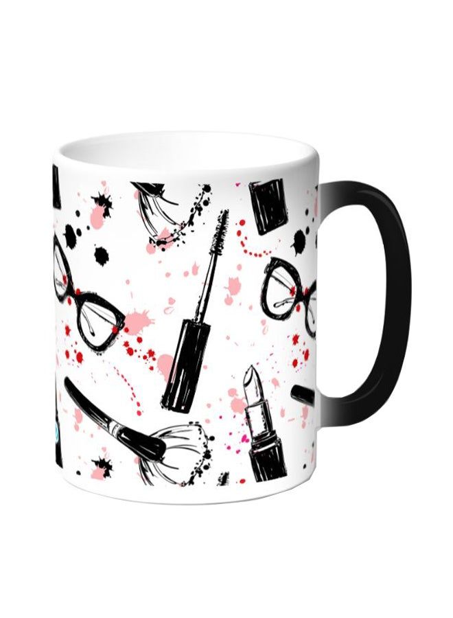 RKN Makeup And Fashion Printed Coffee Mug White Black 11 ounce - Image 2