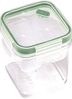 Snips 00586 Lunch Box Square 0,80 LT with Removable Tray in Tritan Renew | Recycled Plastic |15 x 15 x 7,5 cm | Made in Italy, Green/Transparent 000586 - pzsku/ZB67538A59E09322BA335Z/45/_/1723237163/dd79dd38-04c2-461b-bbf7-110e8def42ba