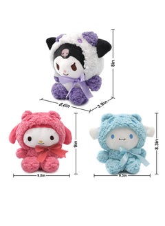 KASTWAVE 8" Plush Toy, 3 Pcs Plushies Stuffed Animal Doll,   Cartoon Anime Plush Gift for Girls Teens Fans Birthday Decoration  - Image 4