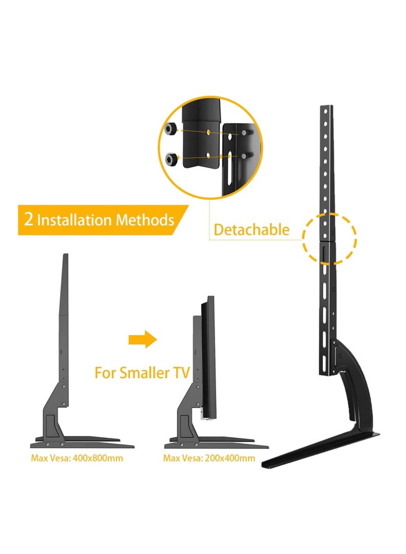 5Rcom TV Stand Mount, Universal TV Stand Tabletop for 22 to 65 inch Plasma LCD LED Flat Screen TVs, TV Legs, Holds up to 88lbs, Max VESA 800 x 500mm, Height Adjustable TV Base, TV Stand - Image 5