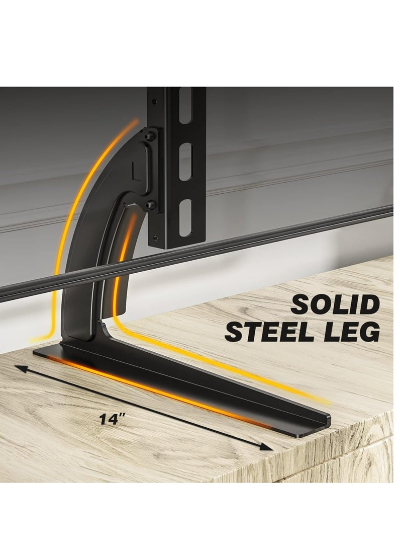 5Rcom TV Stand Mount, Universal TV Stand Tabletop for 22 to 65 inch Plasma LCD LED Flat Screen TVs, TV Legs, Holds up to 88lbs, Max VESA 800 x 500mm, Height Adjustable TV Base, TV Stand - Image 4