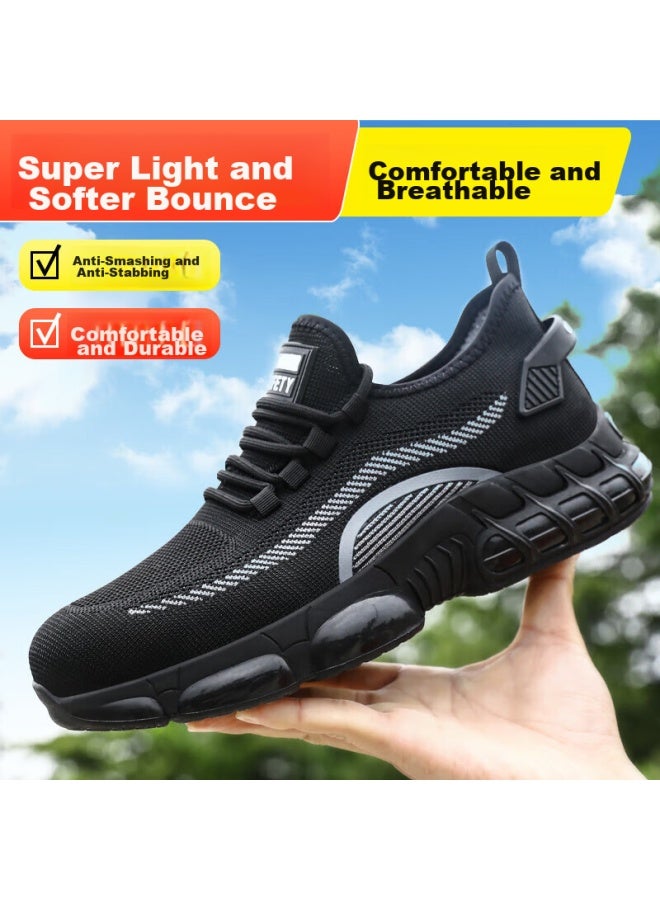 Jingtu Safety Shoes For Men, Summer Breathable, Steel Toe Cap, Puncture-Resistant, Lightweight, Work Functional Shoes 3019 Size 42 - Image 5